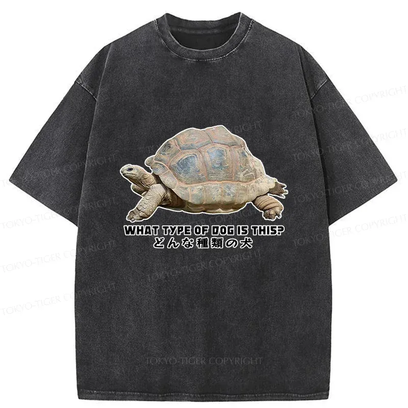 Tokyo-Tiger Slow Crawling Dog Washed T-Shirt