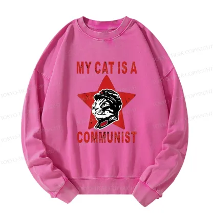 Tokyo-Tiger Funny Cat-ism Washed Sweatshirt