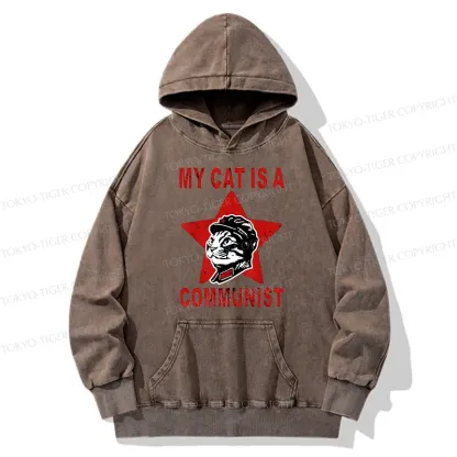 Tokyo-Tiger Funny Cat-ism Washed Hoodie