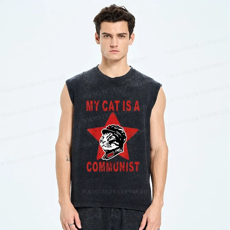 Tokyo-Tiger Funny Cat-ism Washed Tank