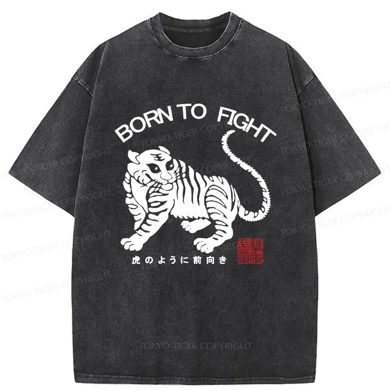 Tokyo-Tiger Retro Tiger Washed T-Shirt