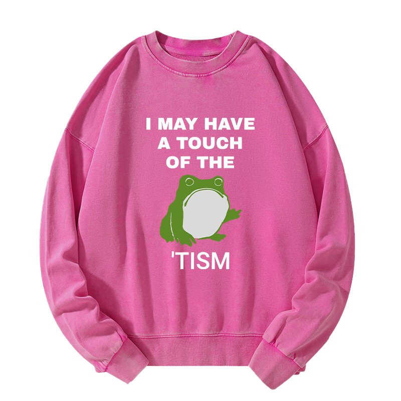 Tokyo-Tiger Funny Frog Flipping The Bird Washed Sweatshirt