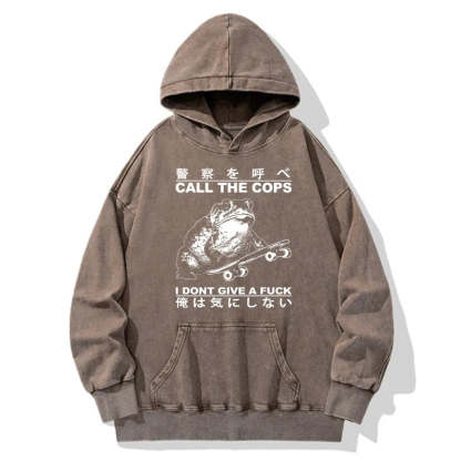 Tokyo-Tiger I Don't Care Washed Hoodie