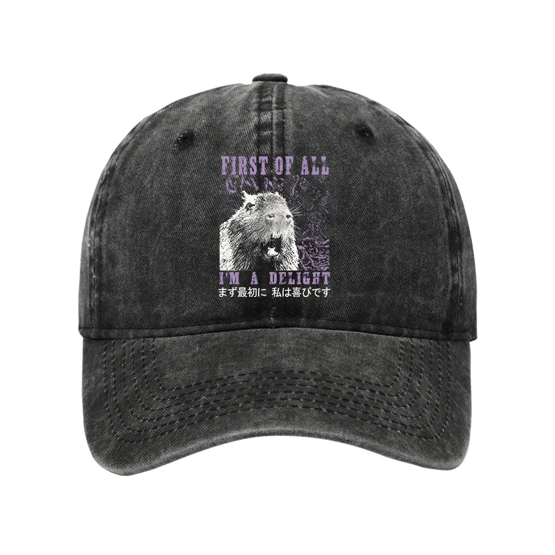 Tokyo-Tiger First Of All I'm A Delight Washed Cap