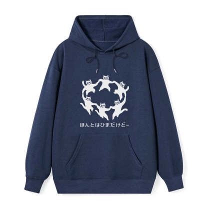 Tokyo-Tiger Leisure Cats Japanese Classic Hoodie