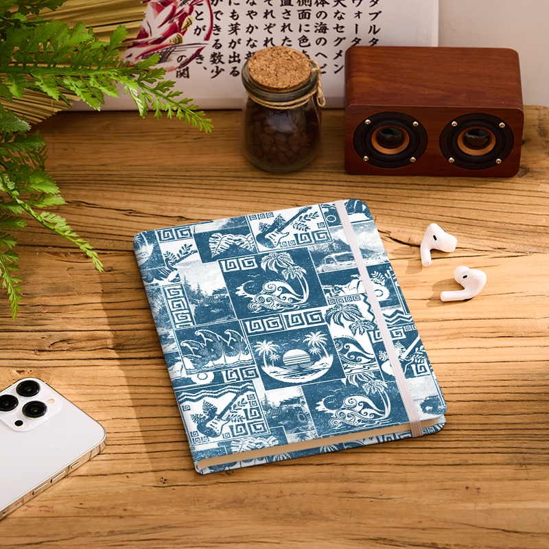 Tokyo-Tiger Tropical Island Collage Notebook