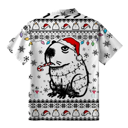 Tokyo-Tiger Christmas Capybara Button-up Shirt