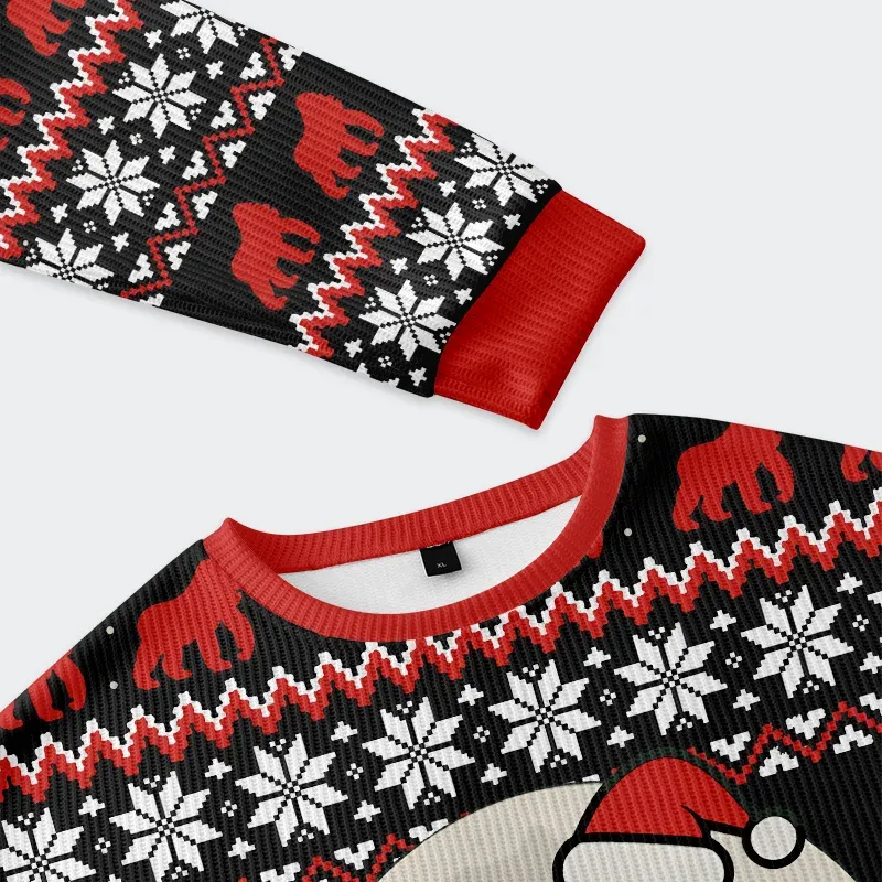 Tokyo-Tiger Bigfoot Christmas Ugly Sweatshirt