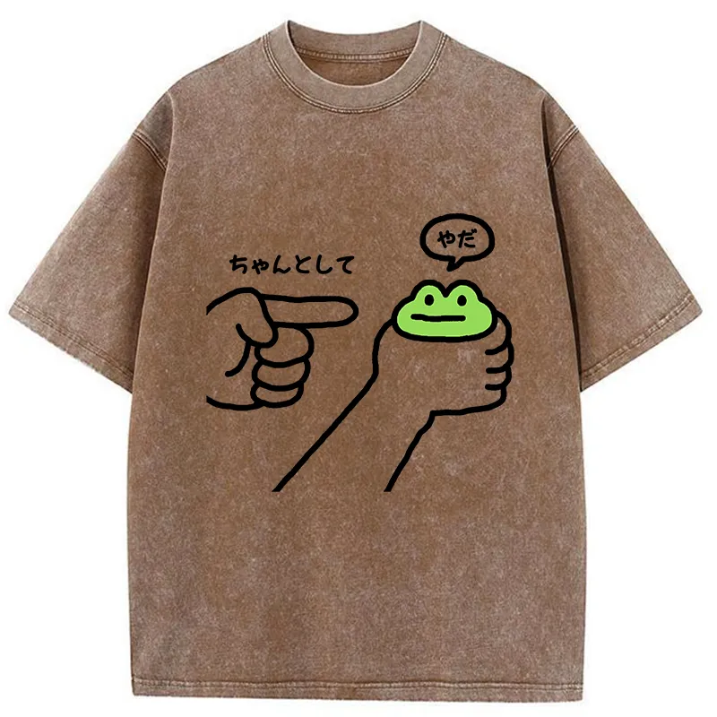 Tokyo-Tiger Japanese Dishonest Frog Washed T-Shirt