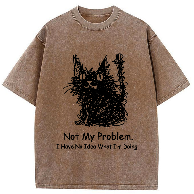 Tokyo-Tiger Cats Never Make Mistakes Washed T-Shirt