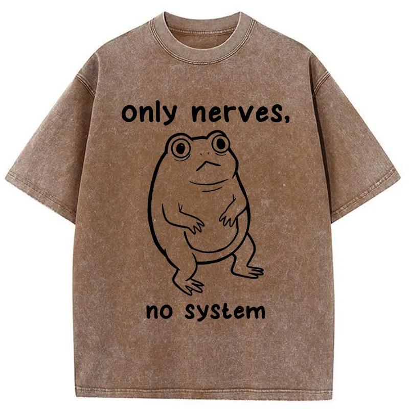 Tokyo-Tiger No System Frog Meme Washed T-Shirt