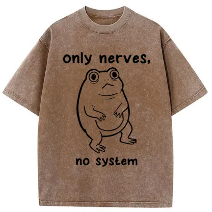 Tokyo-Tiger No System Frog Meme Washed T-Shirt
