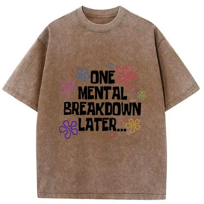 Tokyo-Tiger Mental Breakdown Flowers Washed T-Shirt