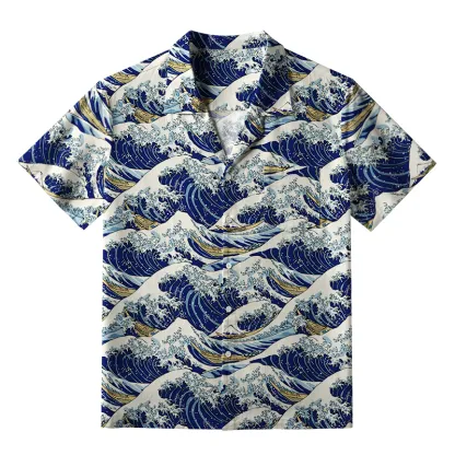 Tokyo-Tiger Oceanic Wave Aloha Hawaiian Shirt