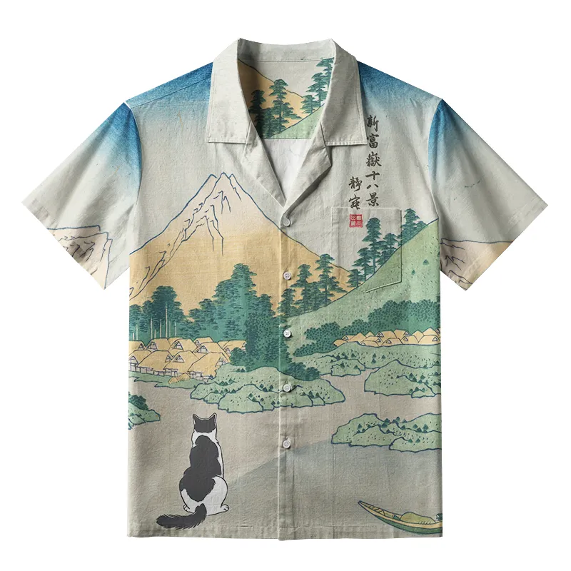 Tokyo-Tiger Idyllic Countryside Scenery Aloha Hawaiian Shirt