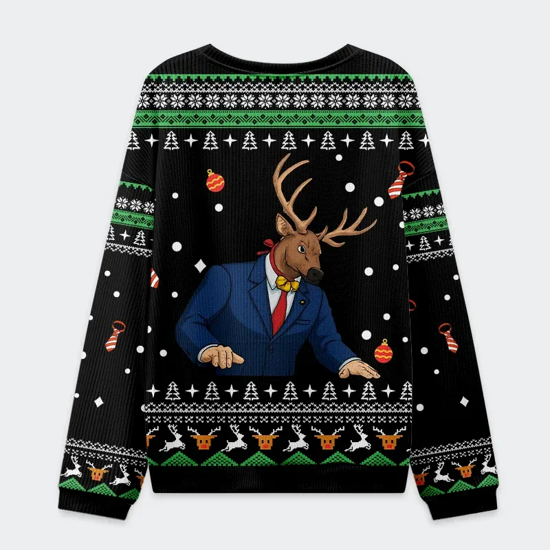 Tokyo-Tiger Reindeer Man Funny Christmas Ugly Sweatshirt
