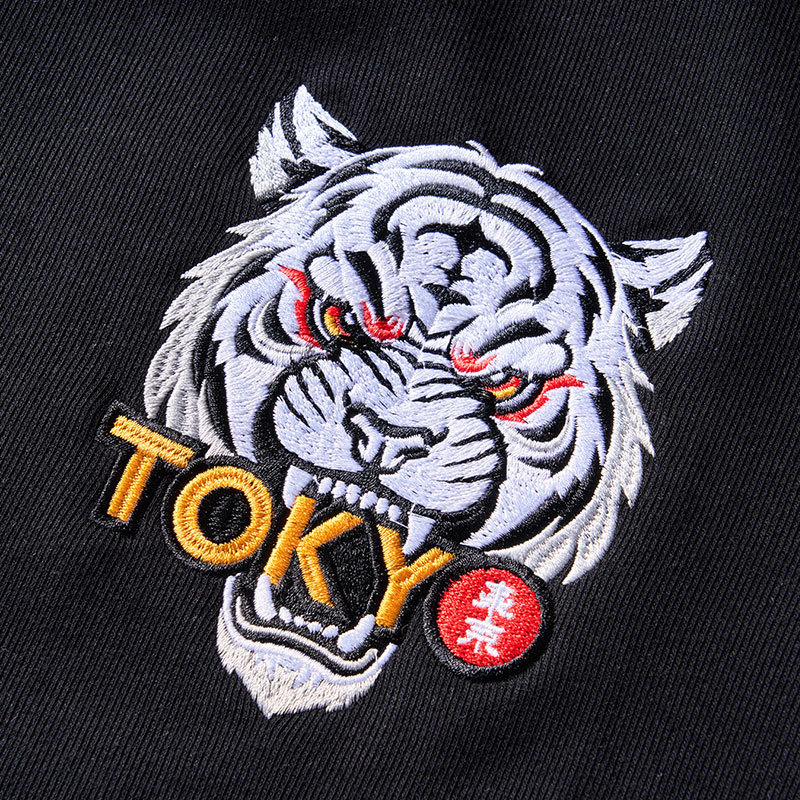 Tokyo-Tiger Cawfee Funny Japan Meme Varsity Jacket