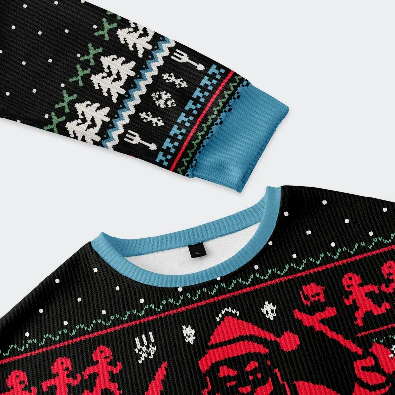 Tokyo-Tiger Gingerbread Man Disaster Is Coming Christmas Ugly Sweatshirt