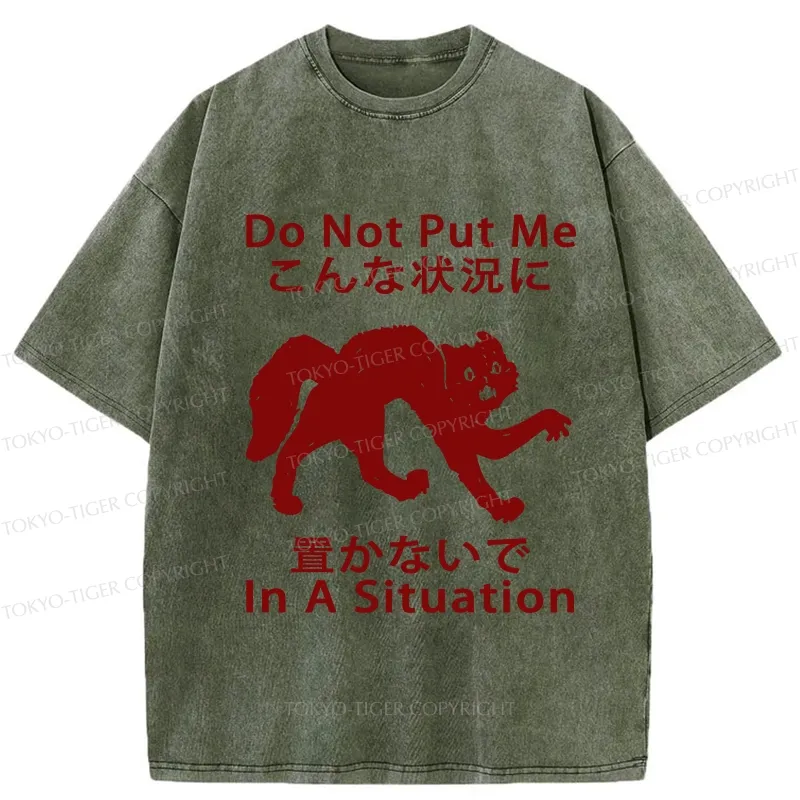 Tokyo-Tiger Do Not Put Me In A Situation Washed T-Shirt