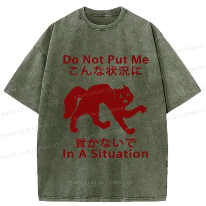 Tokyo-Tiger Do Not Put Me In A Situation Washed T-Shirt