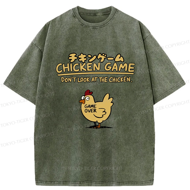 Tokyo-Tiger Don't Look At The Chicken Washed T-Shirt