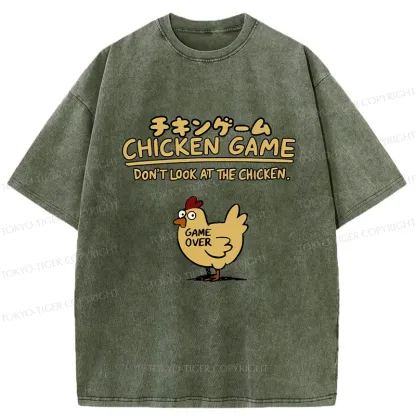 Tokyo-Tiger Don't Look At The Chicken Washed T-Shirt
