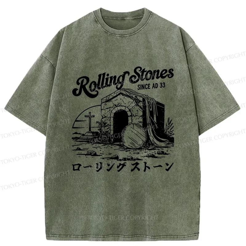 Tokyo-Tiger Funny Easter Washed T-Shirt