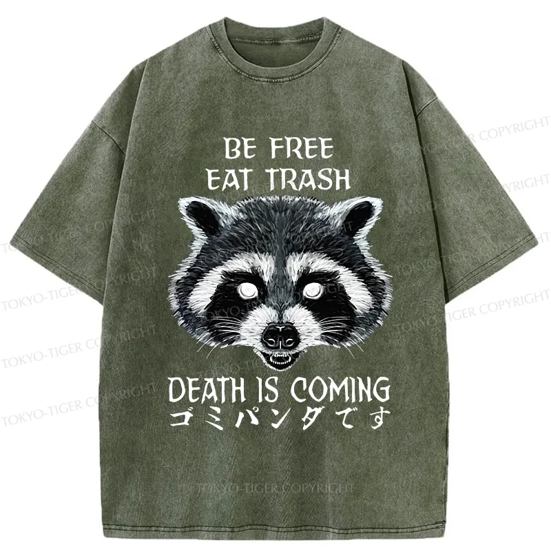 Tokyo-Tiger Be Free Eat Trash Washed T-Shirt