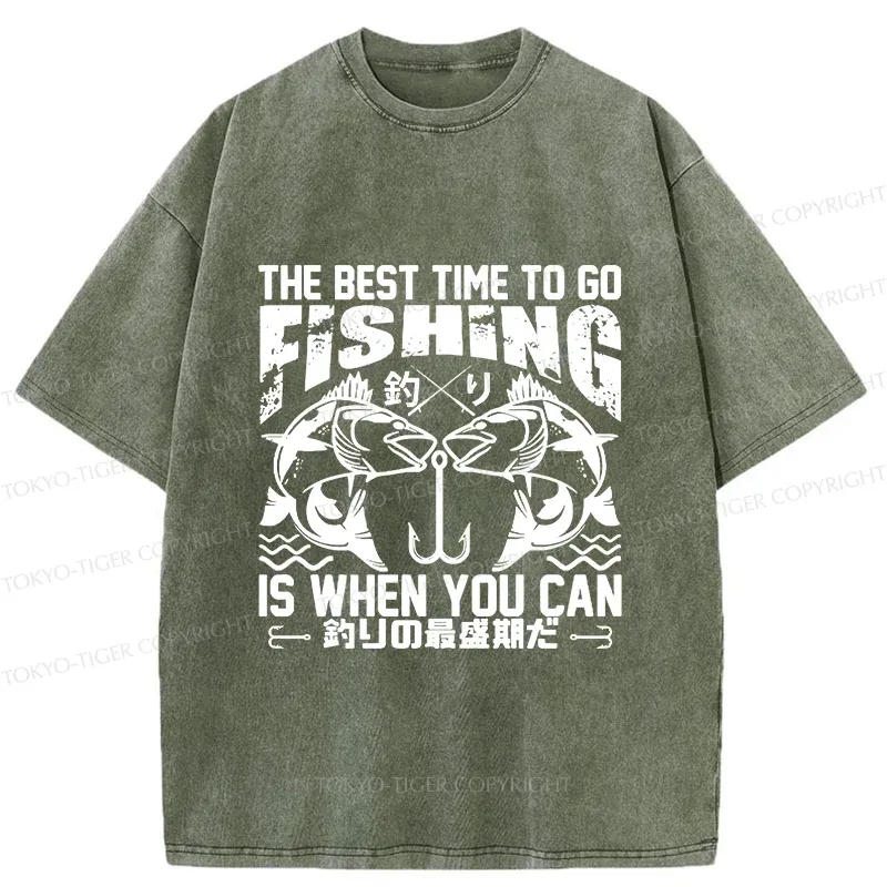 Tokyo-Tiger Peak Fishing Season Washed T-Shirt