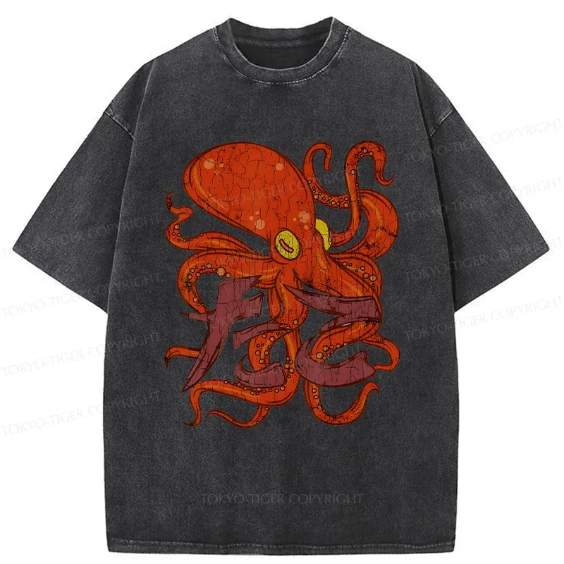 Tokyo-Tiger Sinuous Snake Washed T-Shirt Sale