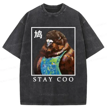 Tokyo-Tiger Keep Cool Pigeon Washed T-Shirt