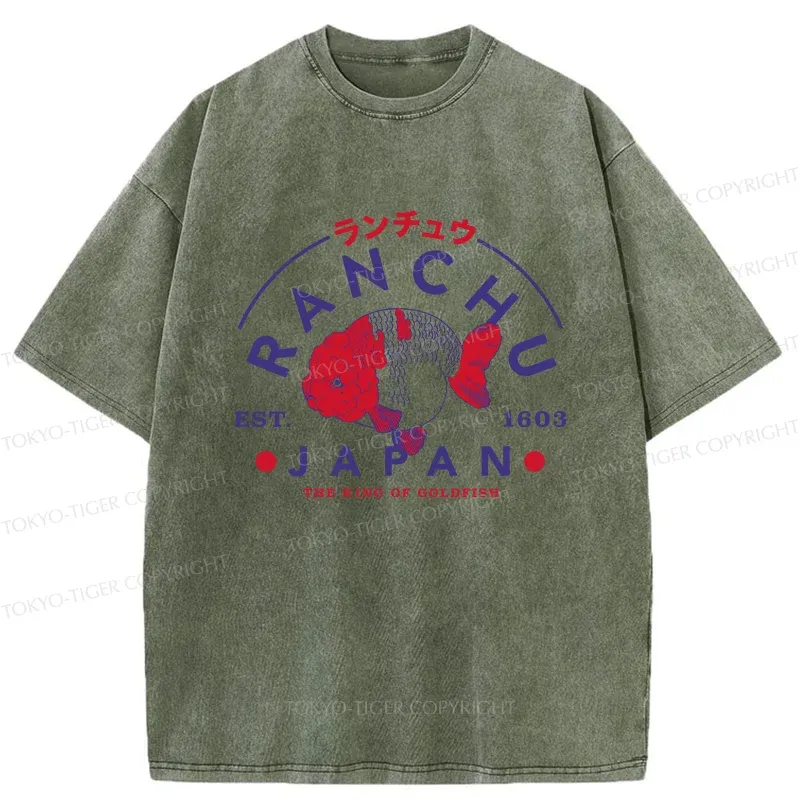 Tokyo-Tiger Japanese Goldfish Washed T-Shirt