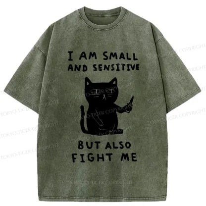 Tokyo-Tiger I Am Small And Sensitive Washed T-Shirt
