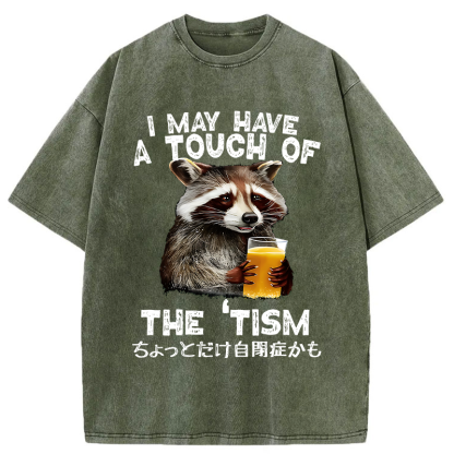 Tokyo-Tiger Autistic Raccoon Washed T-Shirt