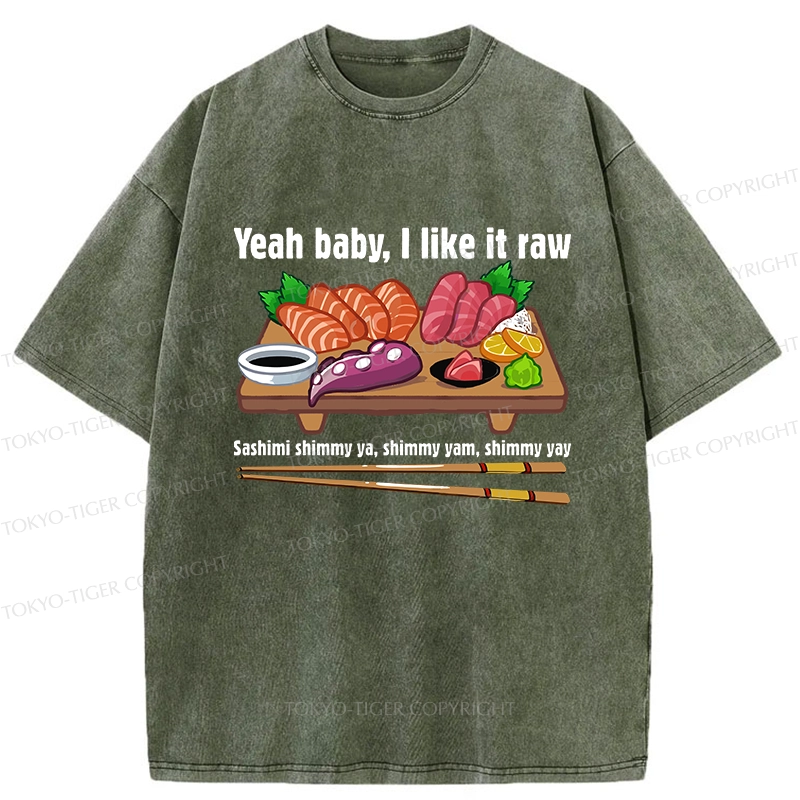 Tokyo-Tiger I Like It Raw Washed T-Shirt