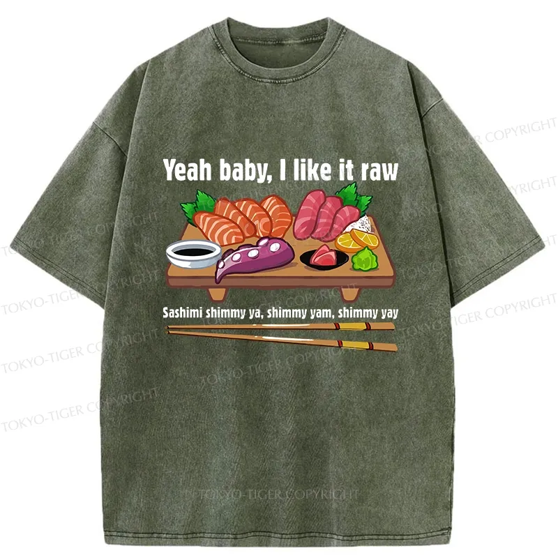 Tokyo-Tiger I Like It Raw Washed T-Shirt Sale