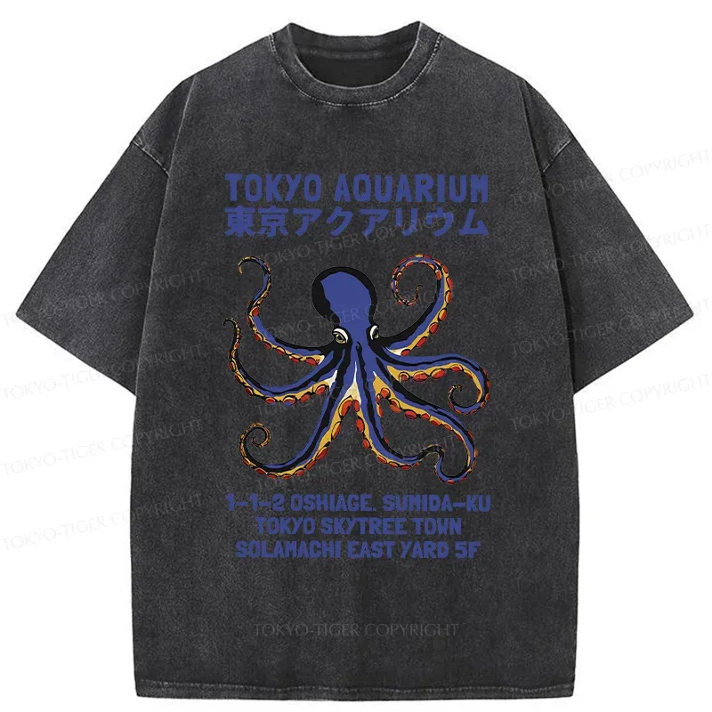 Tokyo-Tiger Tokyo Aquarium Washed T-Shirt