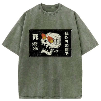 Tokyo-Tiger Take Care Japanese Washed T-Shirt