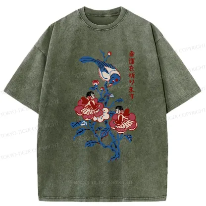 Tokyo-Tiger Best Of Luck Washed T-Shirt