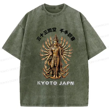 Tokyo-Tiger Senju Kannon Washed T-Shirt