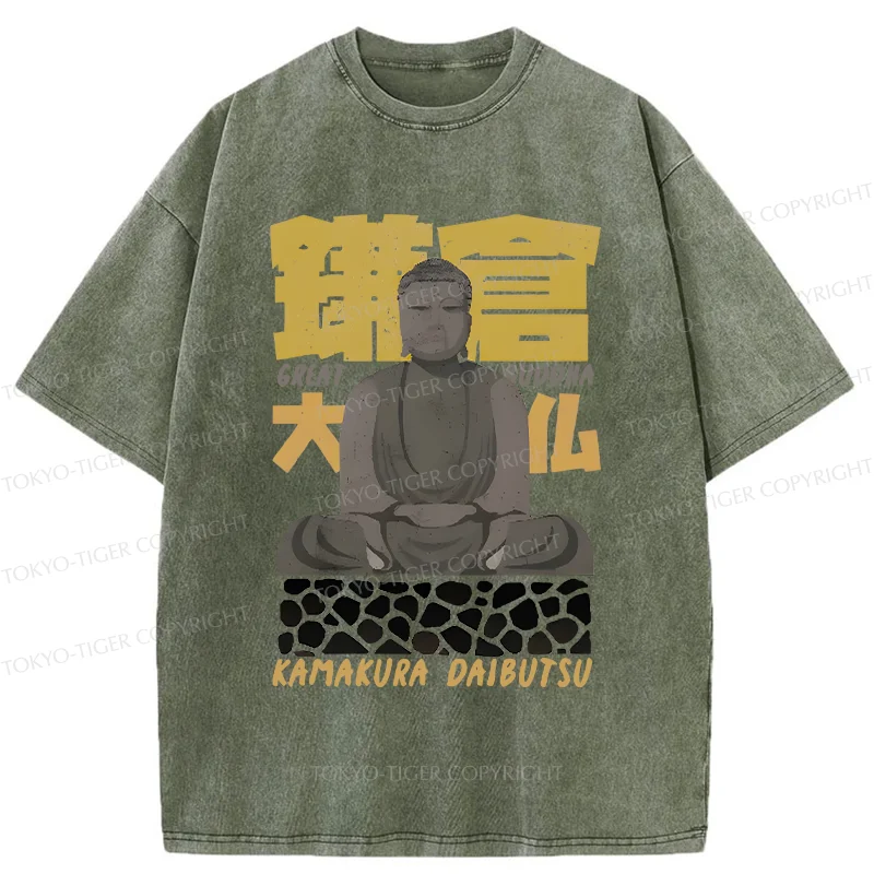 Tokyo-Tiger Kamakura Daibutsu Washed T-Shirt