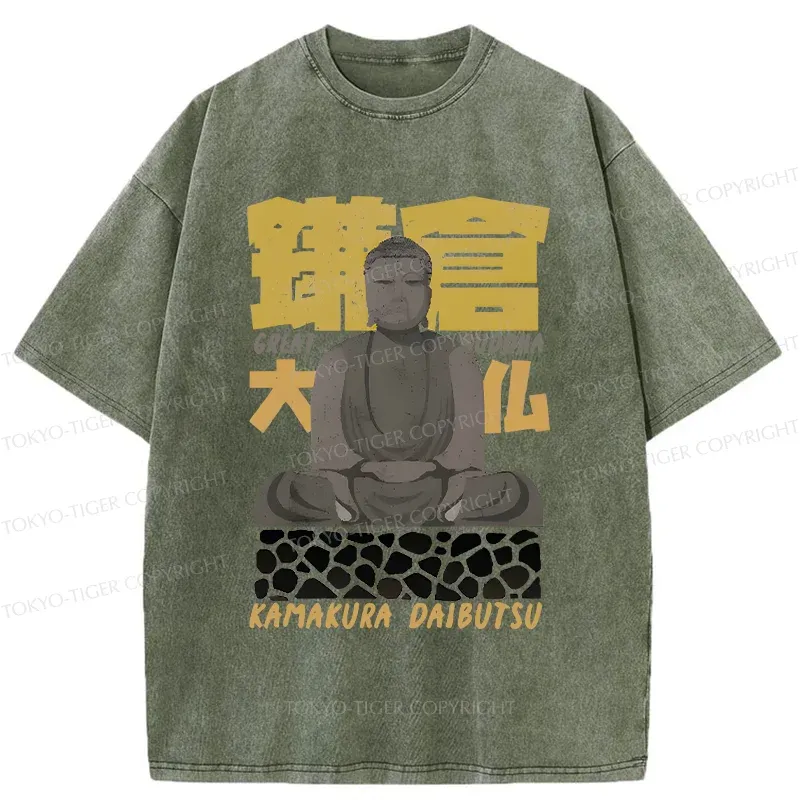 Tokyo-Tiger Kamakura Daibutsu Washed T-Shirt