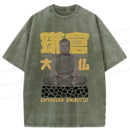 Tokyo-Tiger Kamakura Daibutsu Washed T-Shirt