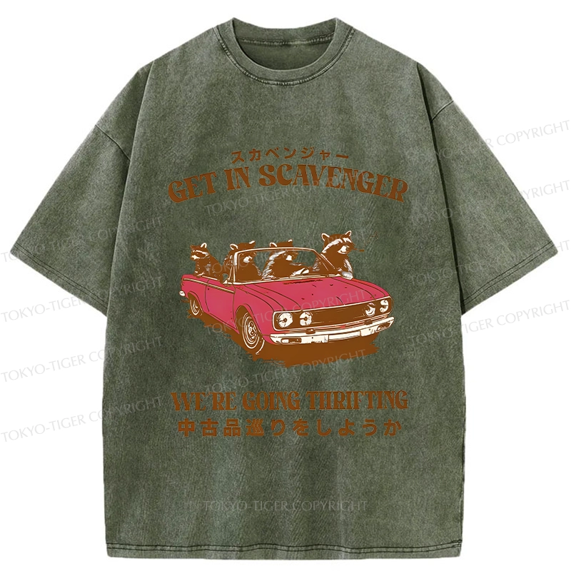Tokyo-Tiger Get In Scavenger Washed T-Shirt
