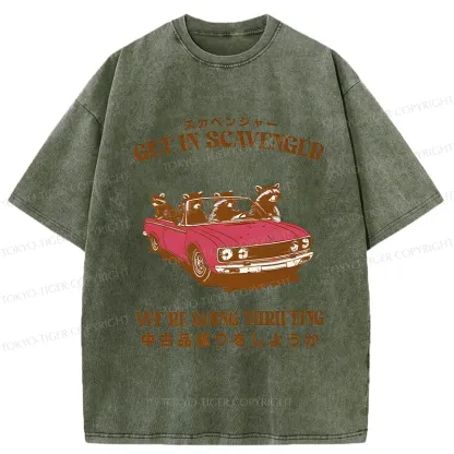 Tokyo-Tiger Get In Scavenger Washed T-Shirt