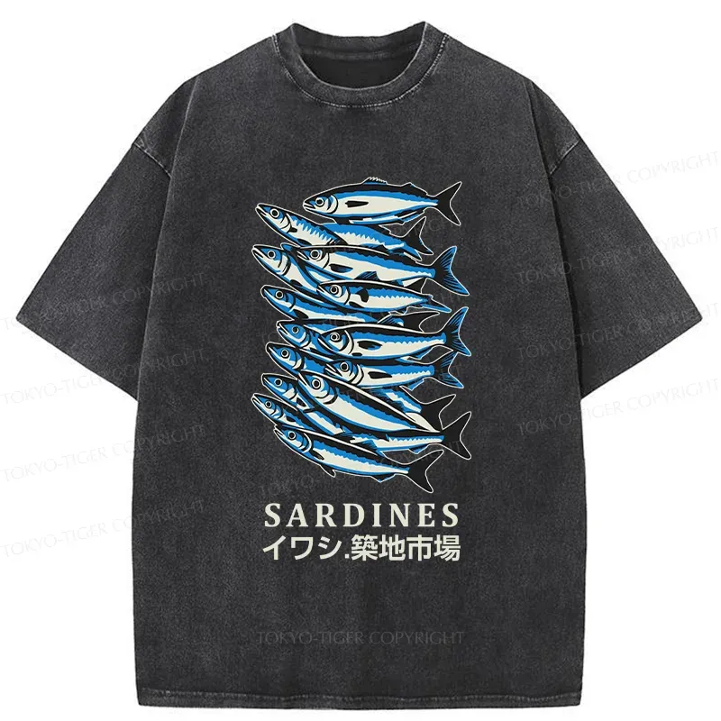 Tokyo-Tiger Tokyo Fish Market Washed T-Shirt