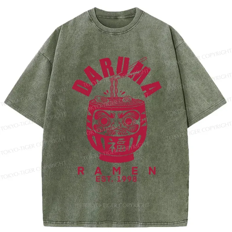 Tokyo-Tiger Daruma Ramen Washed T-Shirt