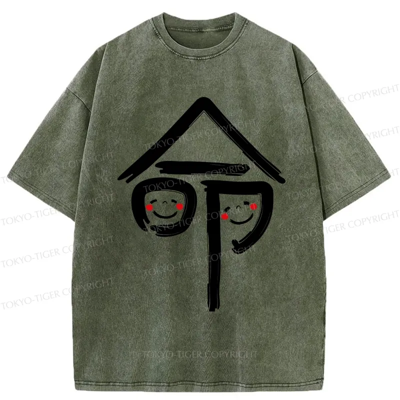 Tokyo-Tiger Japanese Fate Kanji Washed T-Shirt