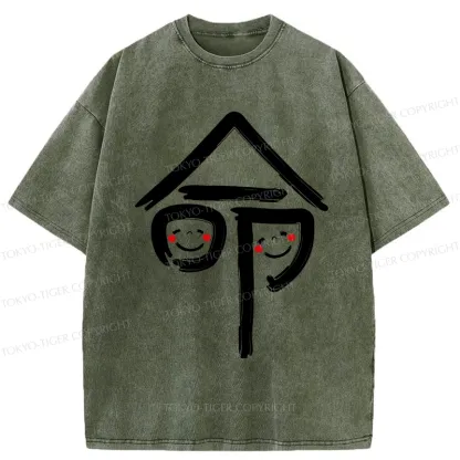 Tokyo-Tiger Japanese Fate Kanji Washed T-Shirt
