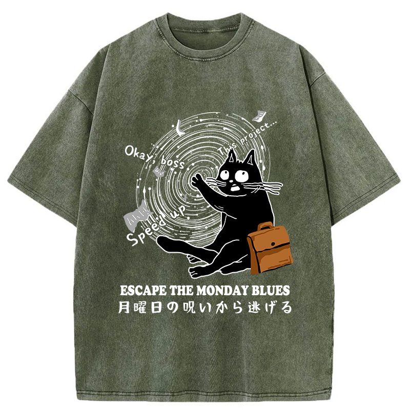 Tokyo-Tiger Escape The Monday Curse Washed T-Shirt
